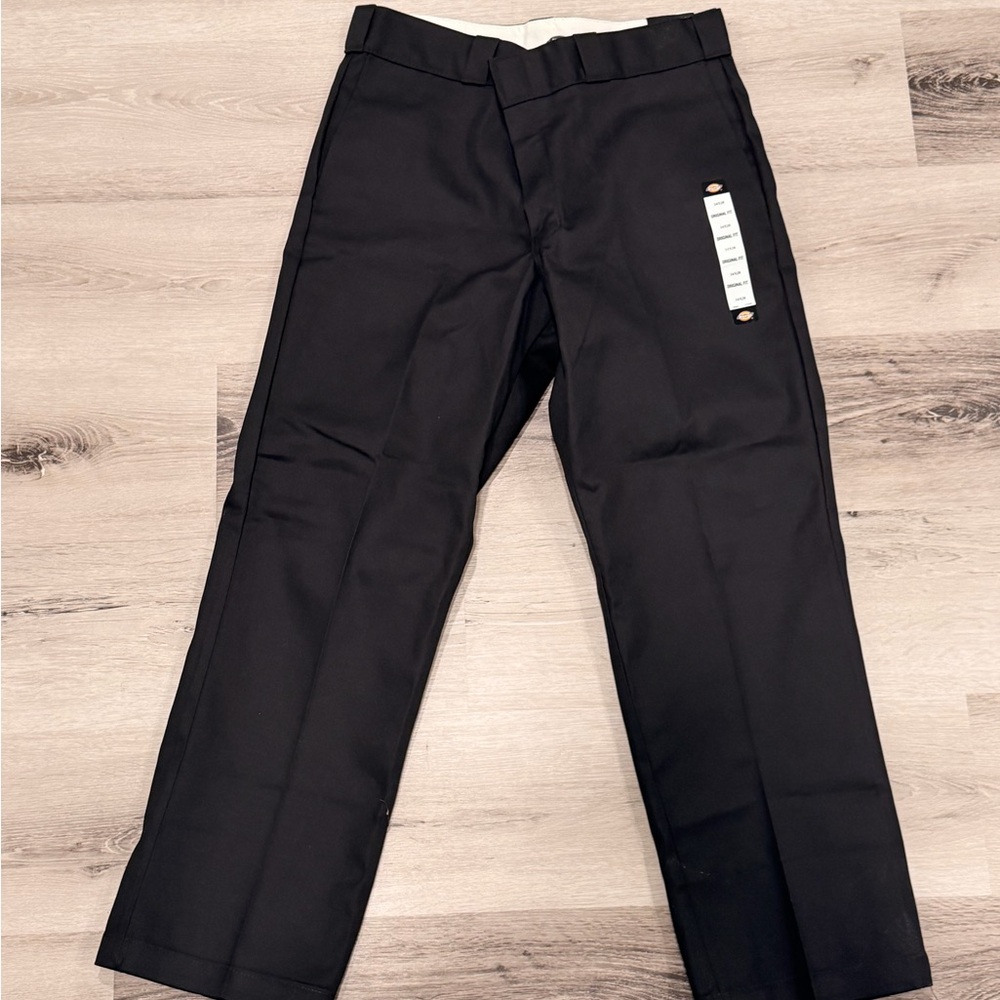 Men's Black Work Pants - Classic Straight Fit